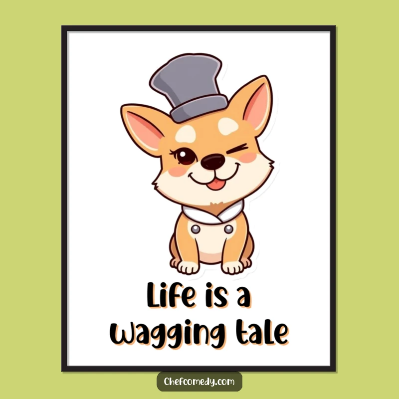 Free Printable Dog Chef Wall Art: Funny Downloadable Decor with a Sly Wink!