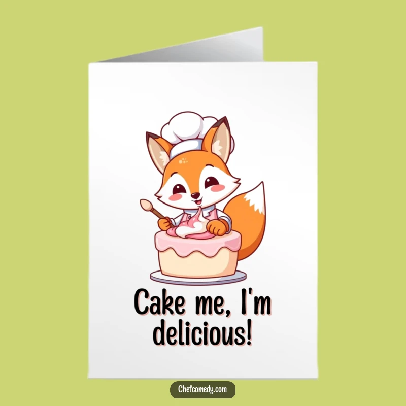 Free Printable Fox Chef Birthday Card - Funny DIY Downloadable Gift