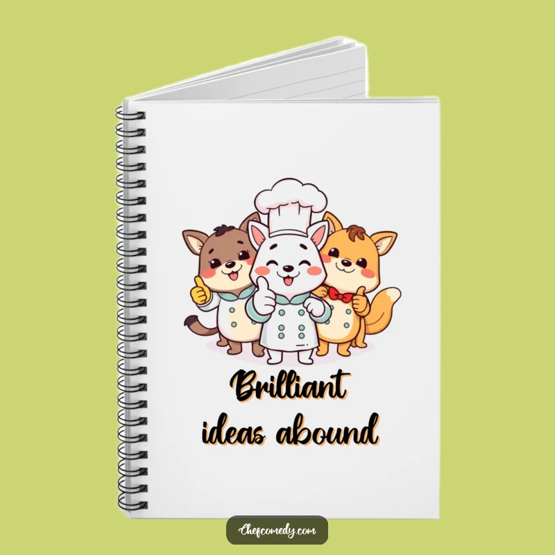 Funny Animal Chefs Notebook: Capture Ideas with Thumbs Up Encouragement