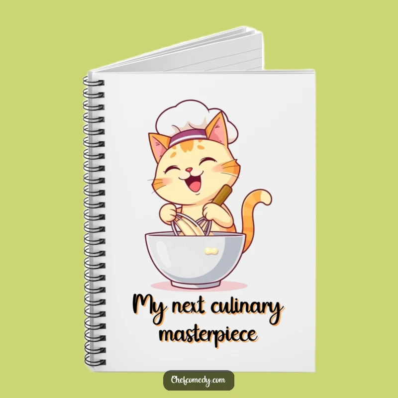 Funny Cat Chef Notebook - Recipe Whisking & Kitchen Notes