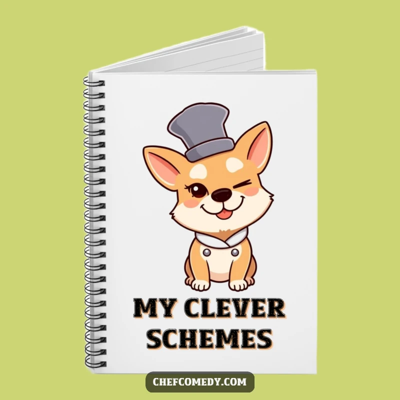 Funny Dog Chef Notebook: Jot Down Ideas with a Winking Dog