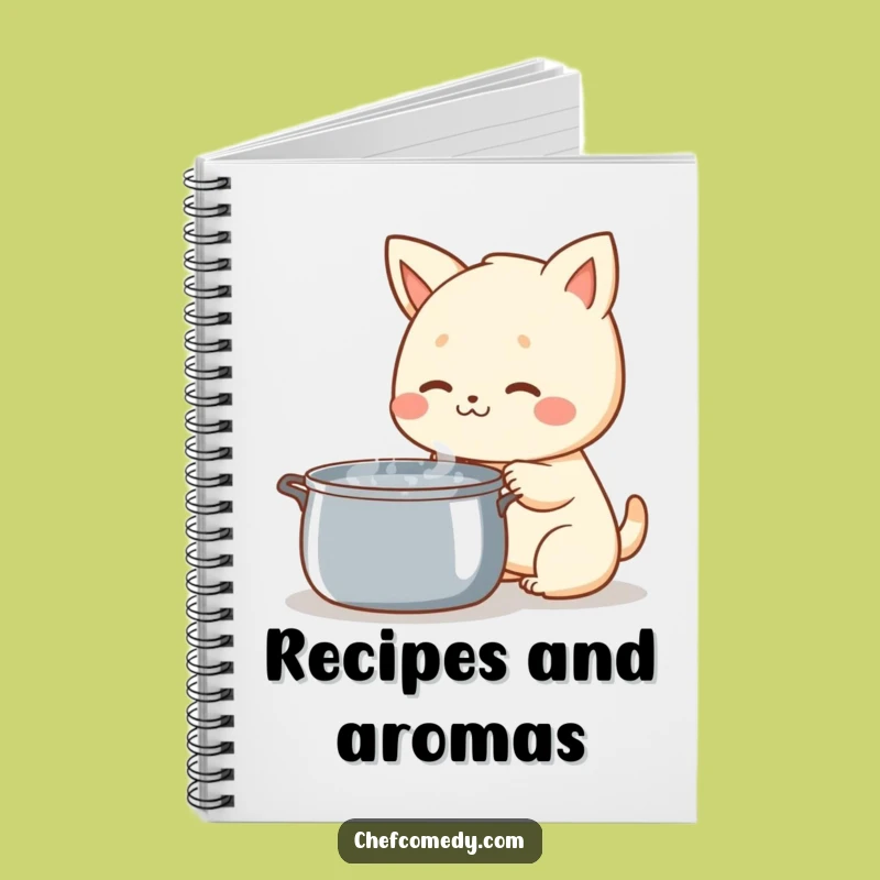 Funny Kawaii Animal Notebook - Humorous Gift for Foodie Thoughts