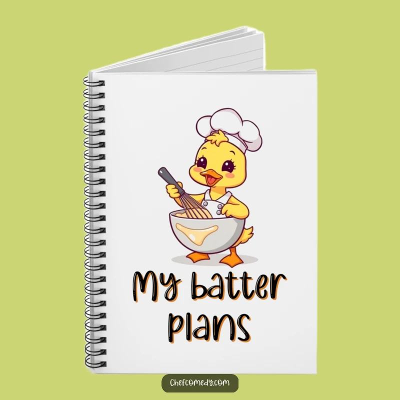 Funny Kawaii Duck Chef Notebook: Jot Down Baking Ideas with Energy