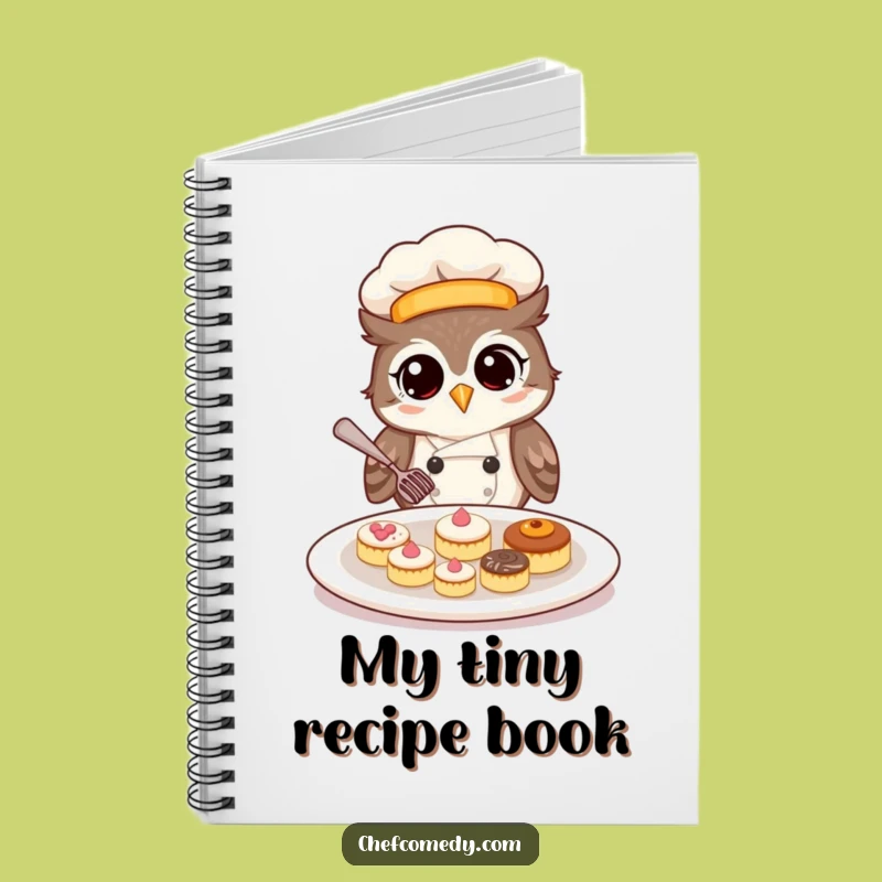 Funny Owl Chef Notebook: Record Recipes with Wise Humor