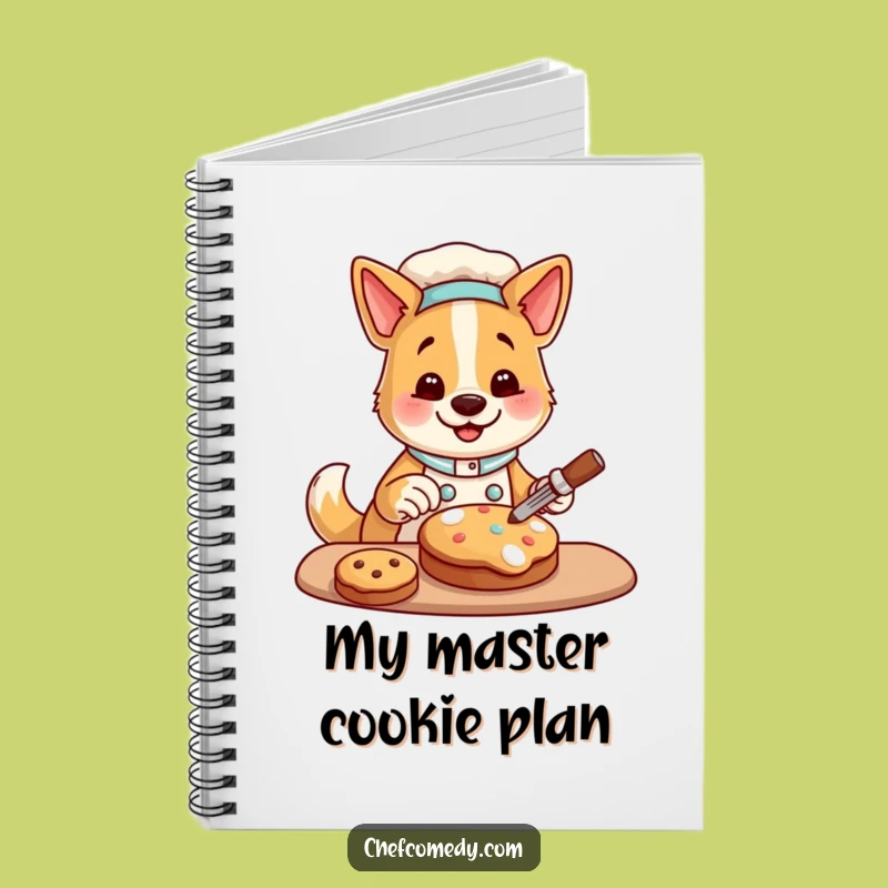 Funny Dog Chef Notebook: Happy Cookie Decorating Character, Practical Funny Gift for Bakers