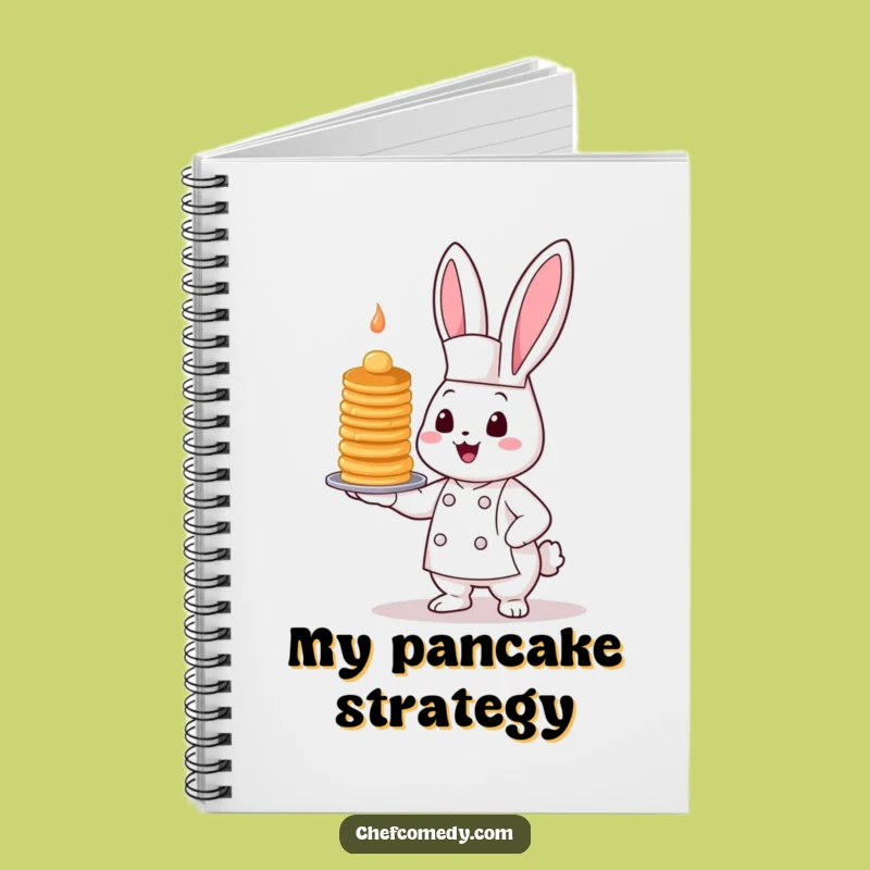 Funny Bunny Chef Notebook: Jot Down Ideas with Kawaii Pancakes and Chef's Wit