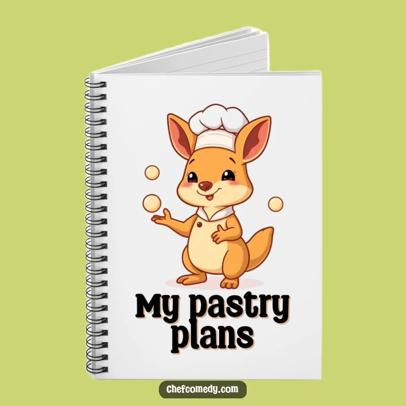 Funny Kangaroo Chef Notebook - Jot Down Your Baking Recipes