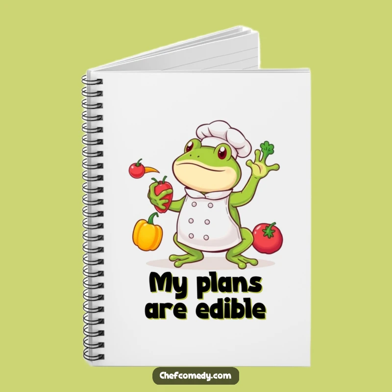 Funny Frog Chef Notebook: Track Recipes & Ideas with Juggling Fun