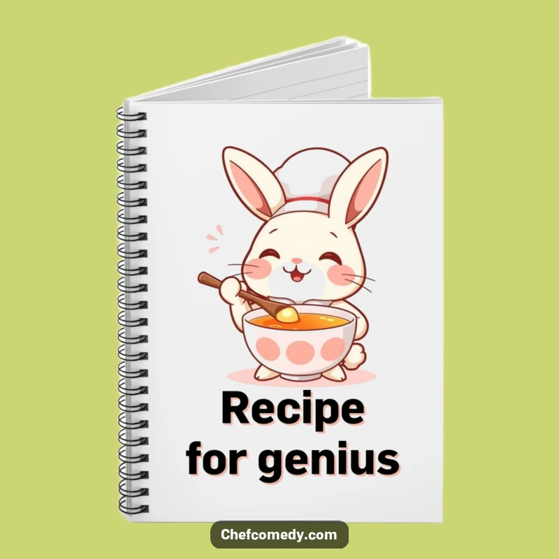 Funny Rabbit Chef Recipe Notebook - Record Your Delicious Creations!