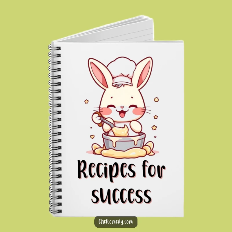 Funny Rabbit Chef Notebook: Energetic Batter Mixing Character, Practical Funny Gift for Bakers