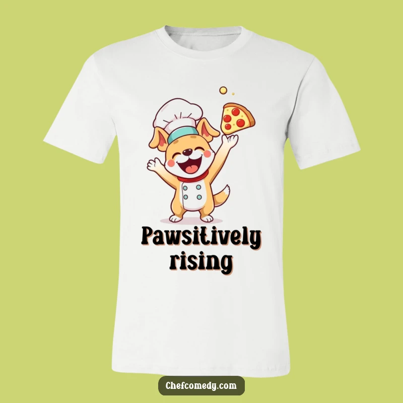 Funny Dog Chef Pizza Dough Toss T-Shirt - Hilarious Pawsome Apparel Gift