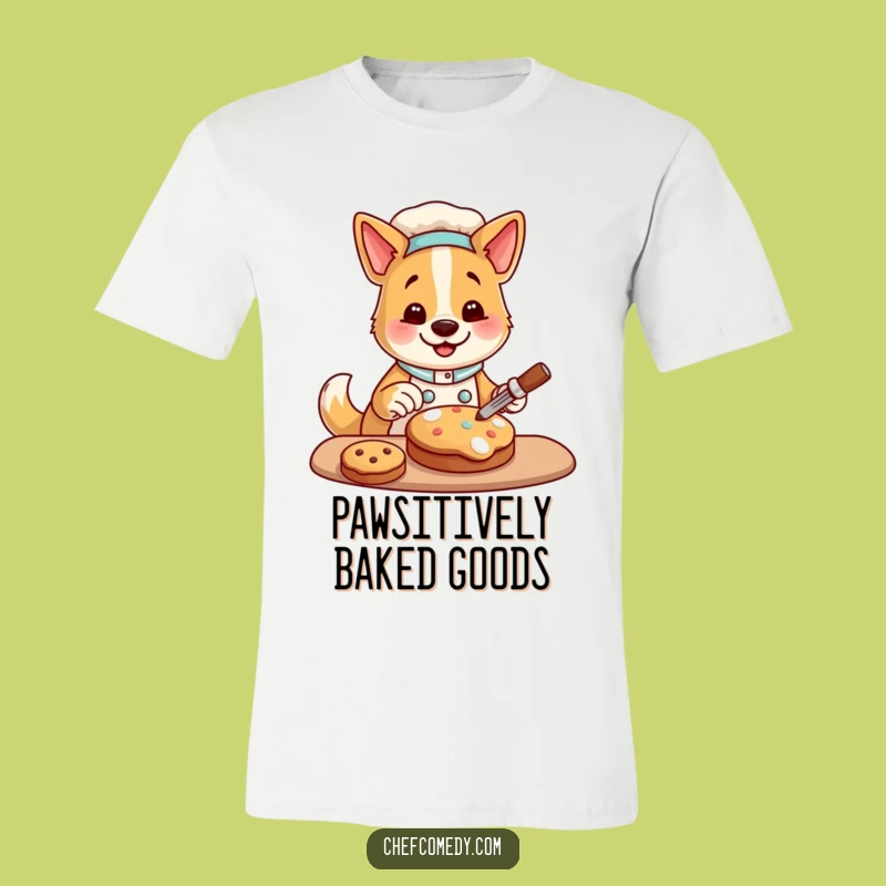 Funny Dog Chef T-Shirt: Happy Cookie Decorating Tee, Adorable Funny Gift for Bakers