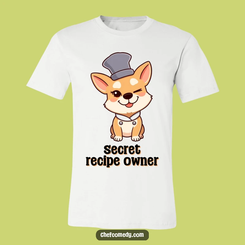 Funny Dog Chef T-Shirt: Winking Dog with Tall Hat, Hilarious Gift