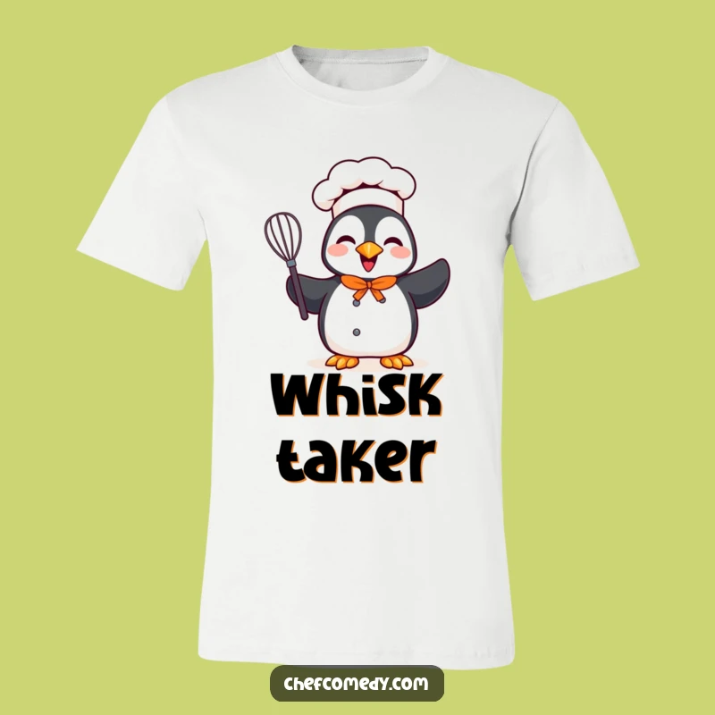 Funny Penguin Chef Whisk Tee - Cheerful Cooking Shirt for Foodies