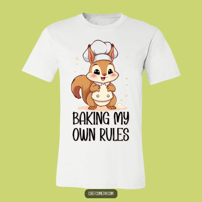 Funny Squirrel Chef T-Shirt - Hilarious Baker Outfit for Foodie Fun