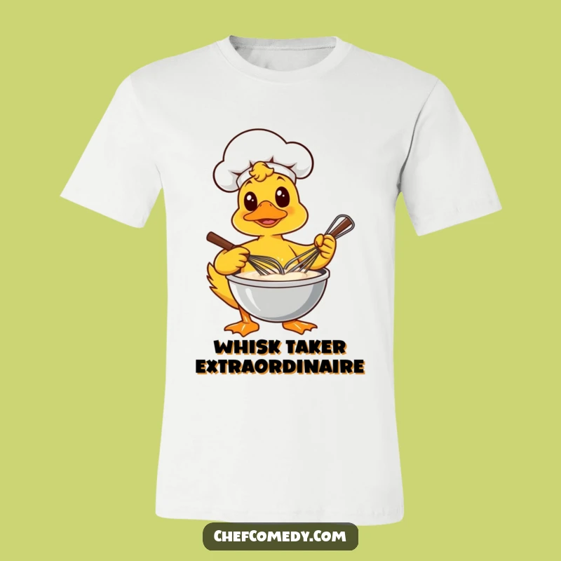 Funny Whisking Duck Chef T-Shirt - Hilarious Gift for Pâtissiers