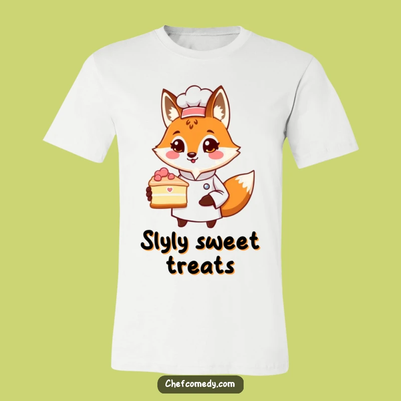 Funny Fox Chef T-Shirt: Proud Cake Presenting Tee, Adorable Funny Gift for Bakers