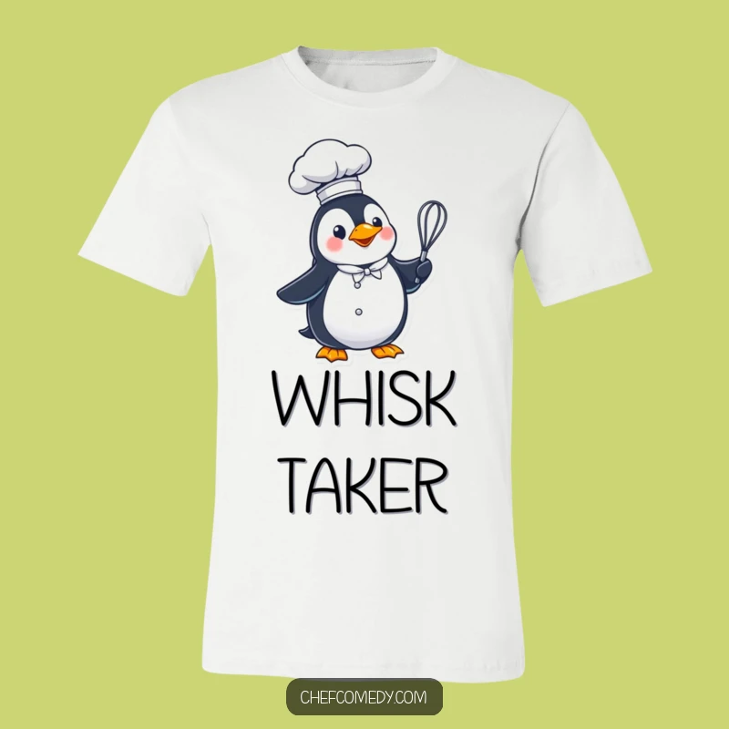 Funny Penguin Chef Whisk T-Shirt - Wear Your Baking Passion Hilariously!