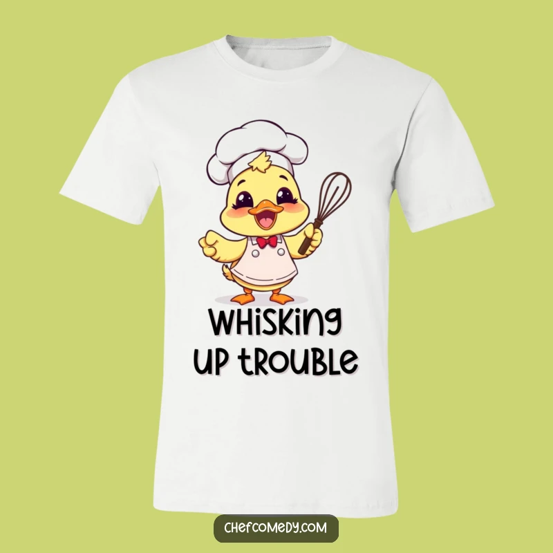 Funny Duck Chef T-Shirt - Excited Baker Outfit, Hilarious Tee