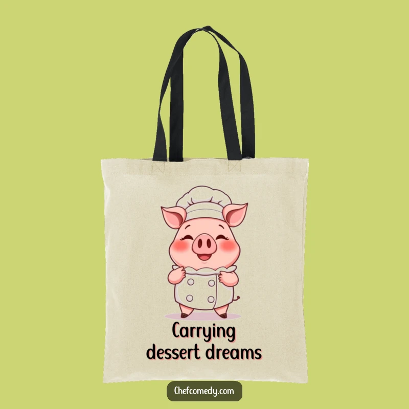 Funny Pig Chef Tote Bag - Carry Your Sweetest Finds