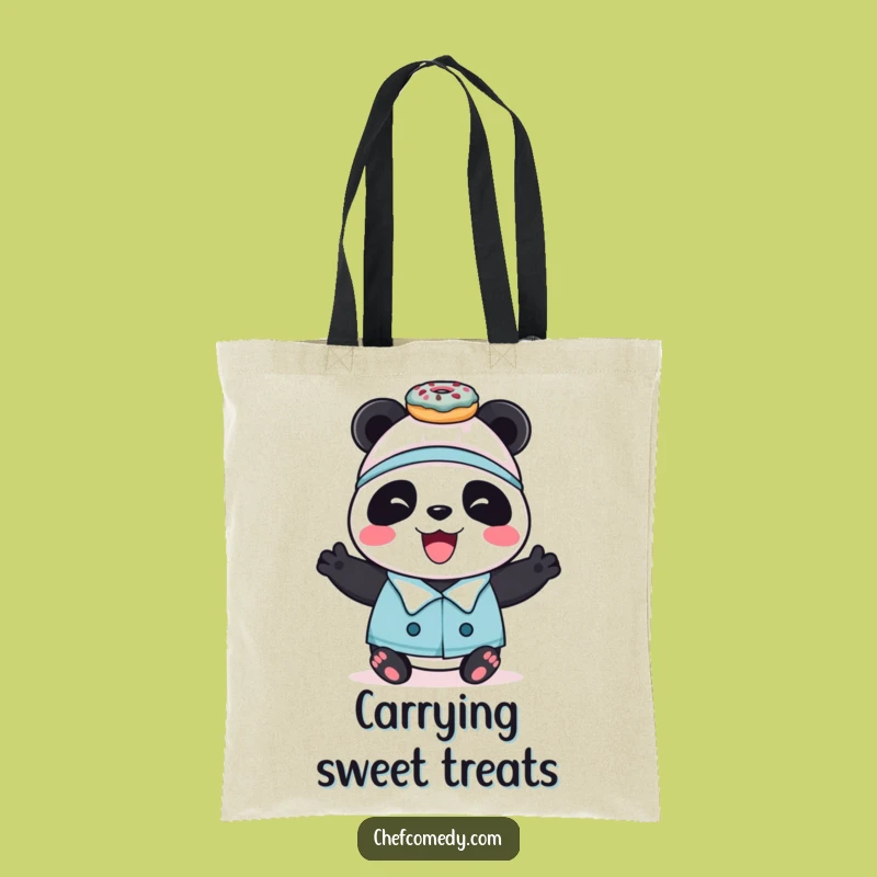 Funny Panda Chef Tote Bag - Carry Your Treats with Culinary Charm