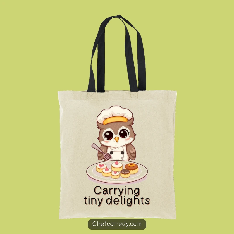 Funny Owl Chef Tote Bag: Carry Pastries and Puns with Pride