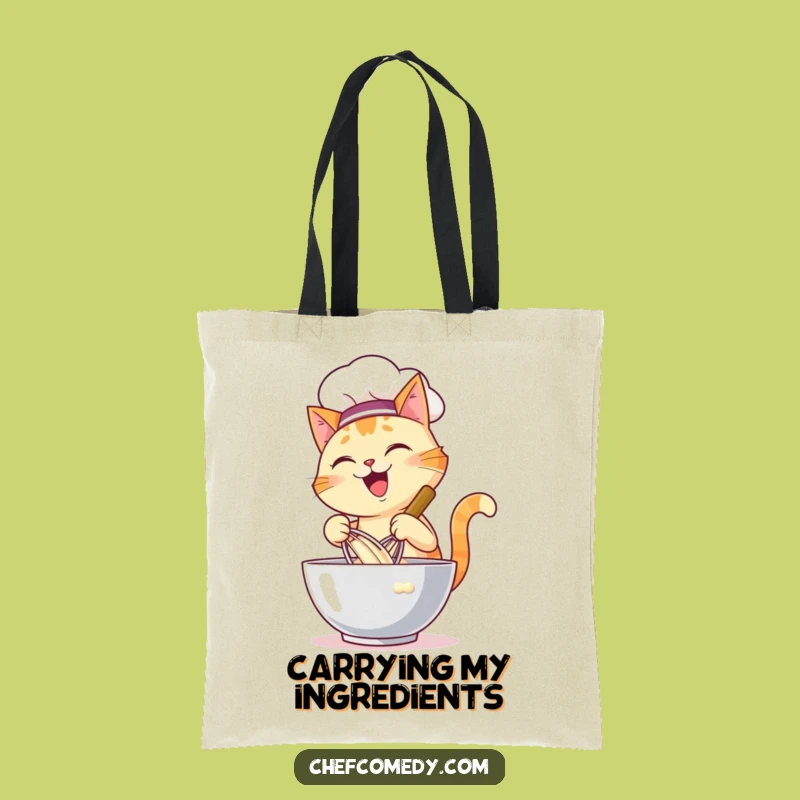 Funny Cat Chef Tote Bag - Carry Your Baking Essentials