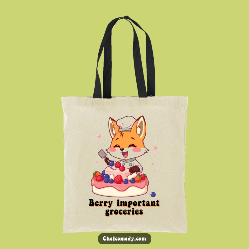 Funny Fox Chef Tote Bag - Carry Your Laughs with This Culinary Accessory!