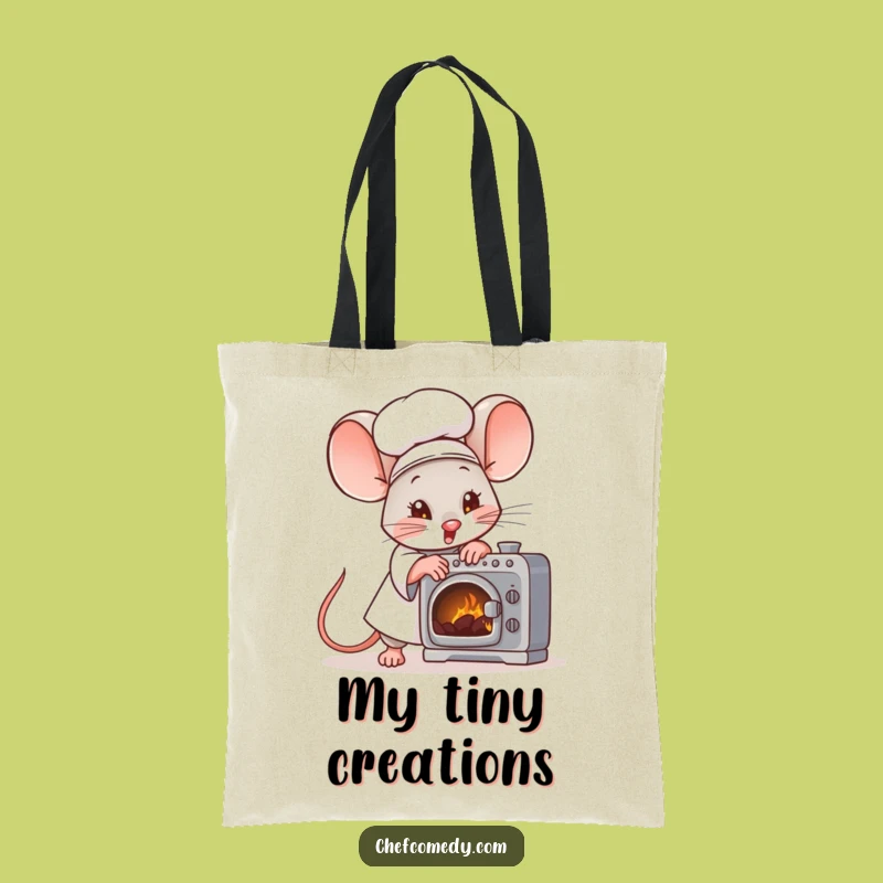 Funny Mouse Chef Tote Bag: Carry Your Gear with This Tiny Baker, Great Gift